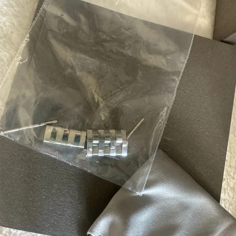 Michele Silver Watch with Roman Numerals. Links and box included! - Picture 3 of 12